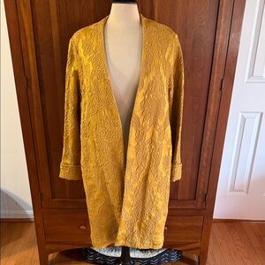 Jacquard Open Front Duster Coat